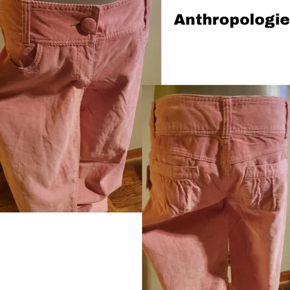Anthropologie "Tulle" wide leg corduroy pants - Picture 3 of 5
